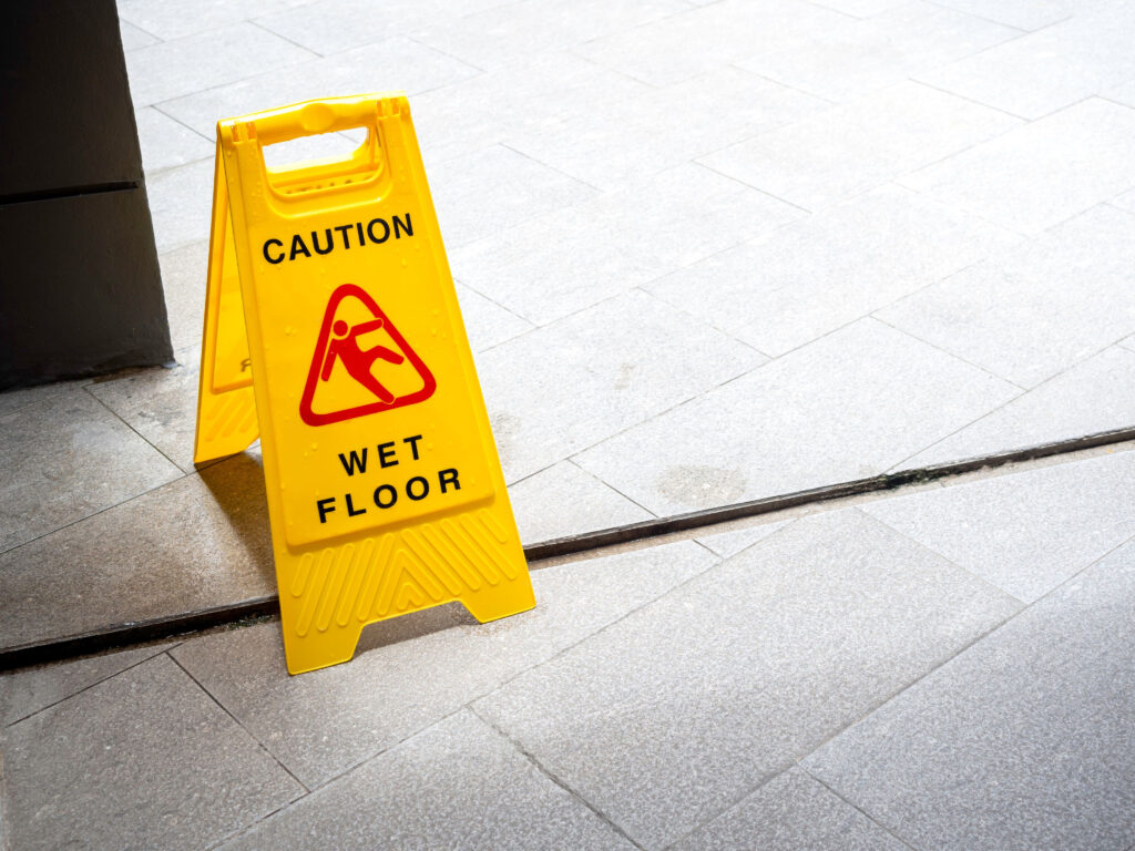 slip and fall sign